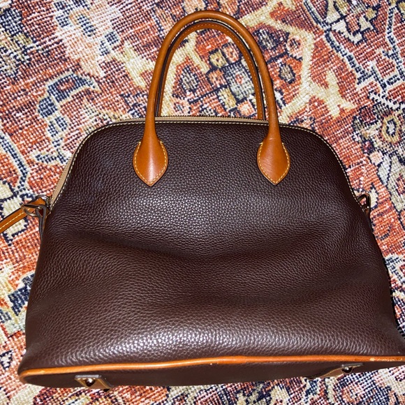 Dooney & Bourke Pebble Grain Large Domed Satchel brown tmoro - Picture 2 of 5